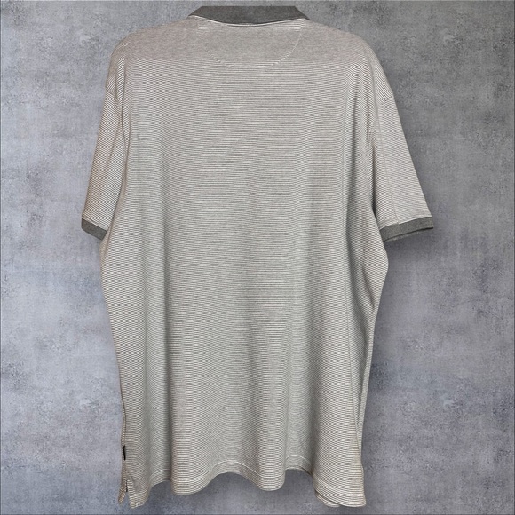 Calvin Klein liquid touch cotton,gray&white stripe cooling performance poloSZ-XL - Picture 6 of 9